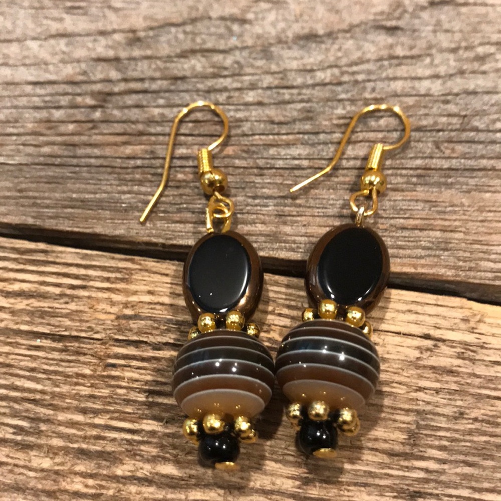 One of a kind natural stone earrings